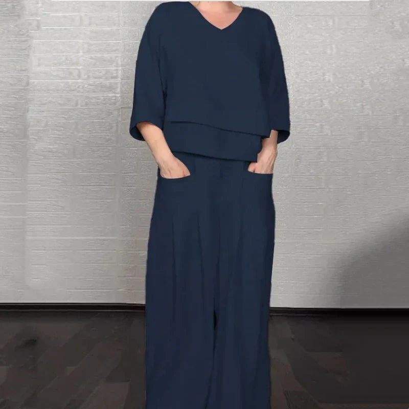 Tania Breezy Linen Two-Piece Set