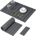 Large Stone Dish Drying Mat for Kitchen Counter, Quick Dry Stone Dishes/Bath Mats,Foldable Water Absorbing Diatomaceous Earth Drying Organizer Pad for Plate Rack Bottles Utensils(Dark Gray 24"×16")